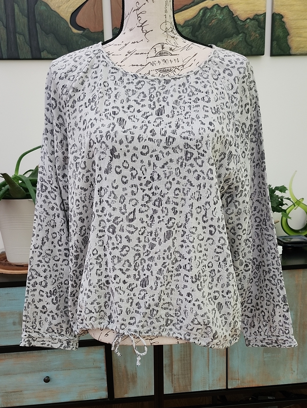 Wrap London Lightweight Cotton Leopard Print Blouse 🐆✨